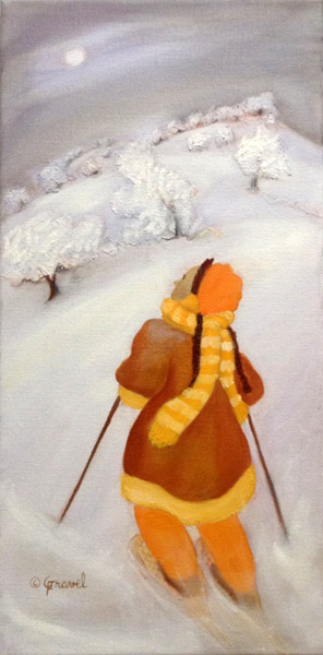 Winter Silence - painting by Francine Gravel